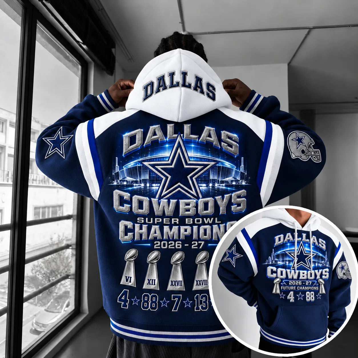 Rugby-print Hoodie