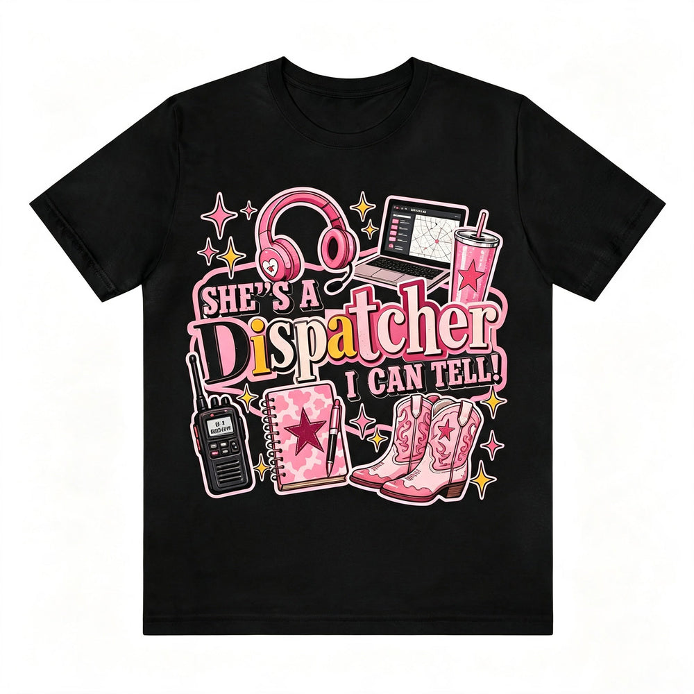 Retro Texas Western Dispatcher Cowgirl Boots Print Tee