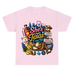 "She's From Texas I Can Tell" Texas Retro T-shirt