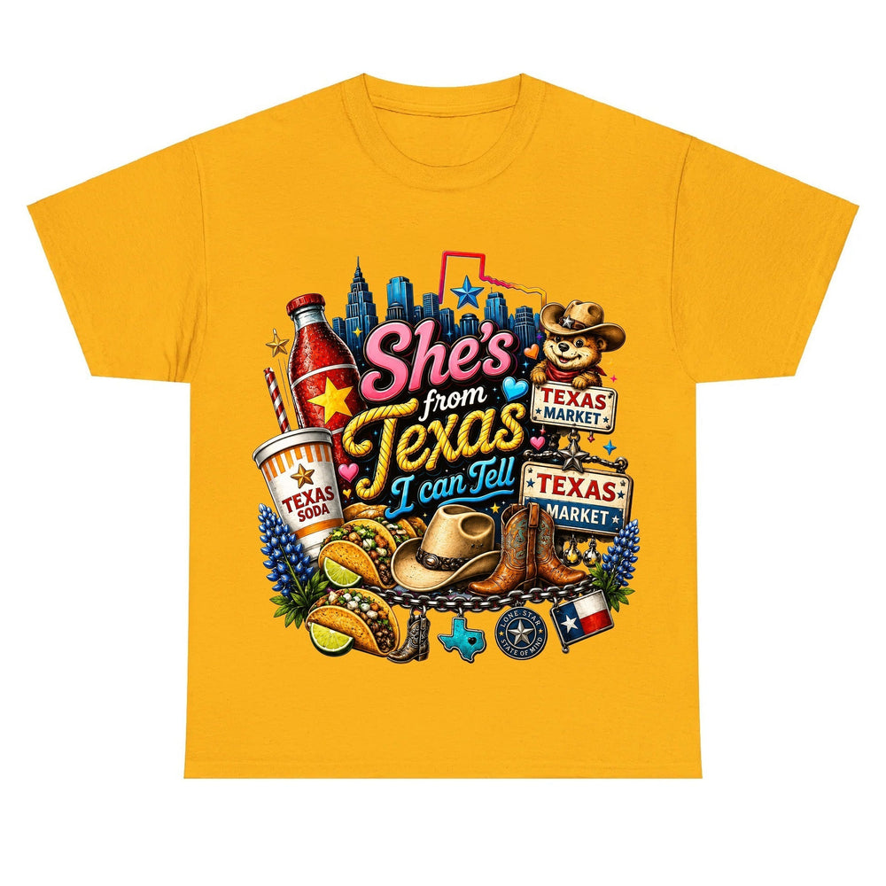 "She's From Texas I Can Tell" Texas Retro T-shirt