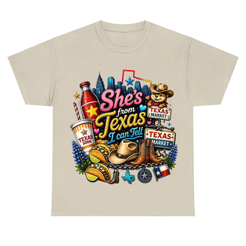 "She's From Texas I Can Tell" Texas Retro T-shirt