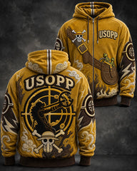 Men's Anime Graphic Full-Zip Hooded Sweatshirt