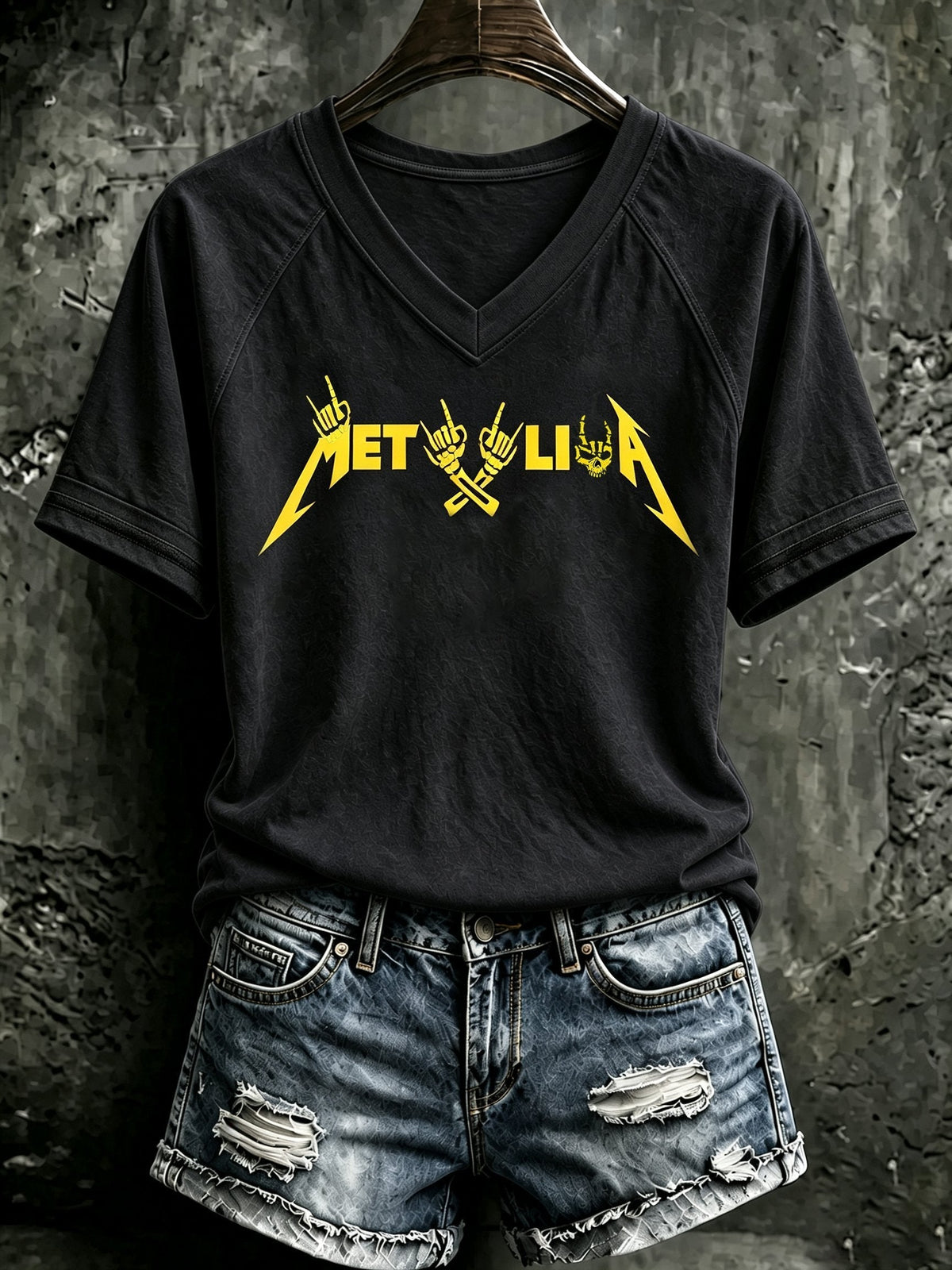 Women's Music Tour Print V-Neck T-Shirt