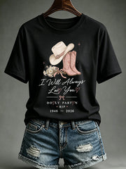 Women'S Commemorative Printed Casual T-Shirt