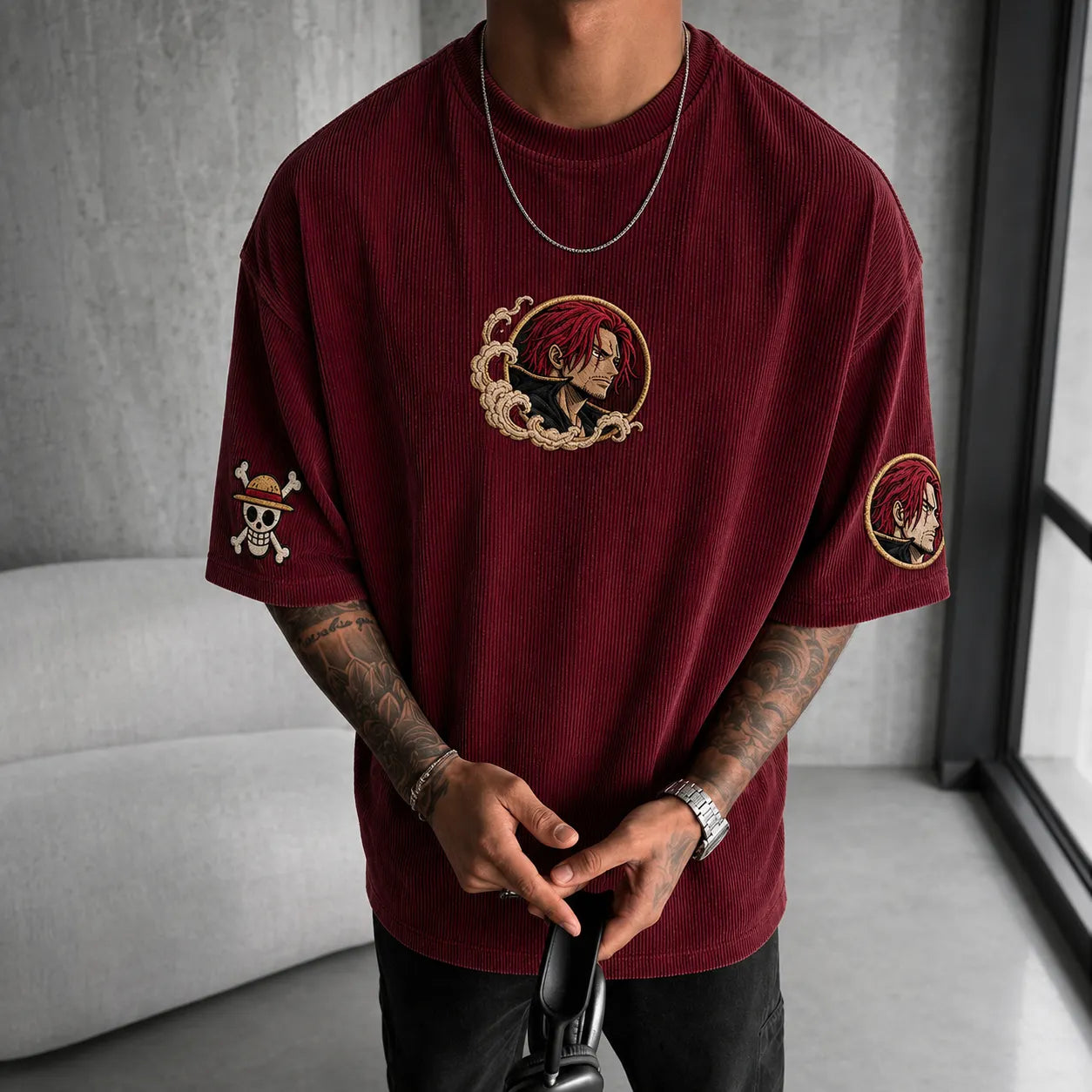 Unisex Anime-Style Retro Oversized T-Shirt