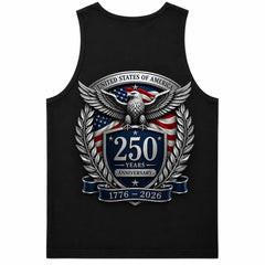 Men's Soft Fabric Outdoor Tank Top - USA 250 Years Anniversary Print