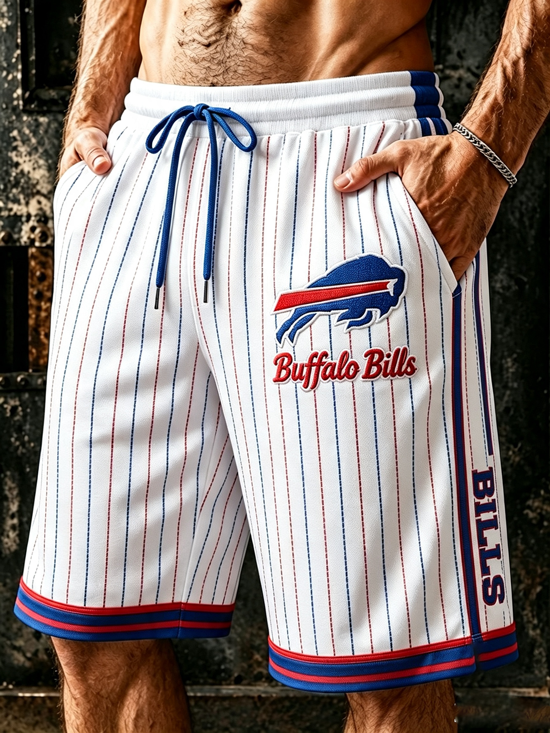 Men's Retro Striped Game Day Shorts