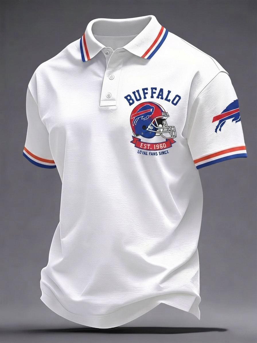 Men's Football Short-Sleeve Polo Shirt