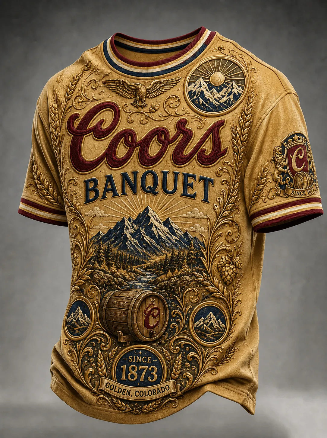 Men's Beer Print T-Shirt