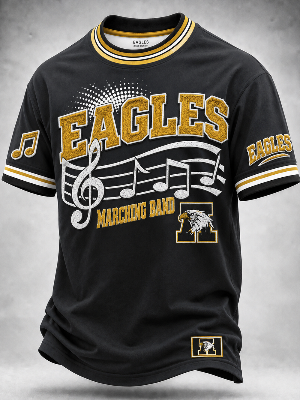 Men's Music Print T‐Shirt