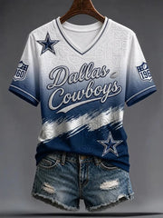 Women's Casual Dallas Cowboys Print T-Shirt