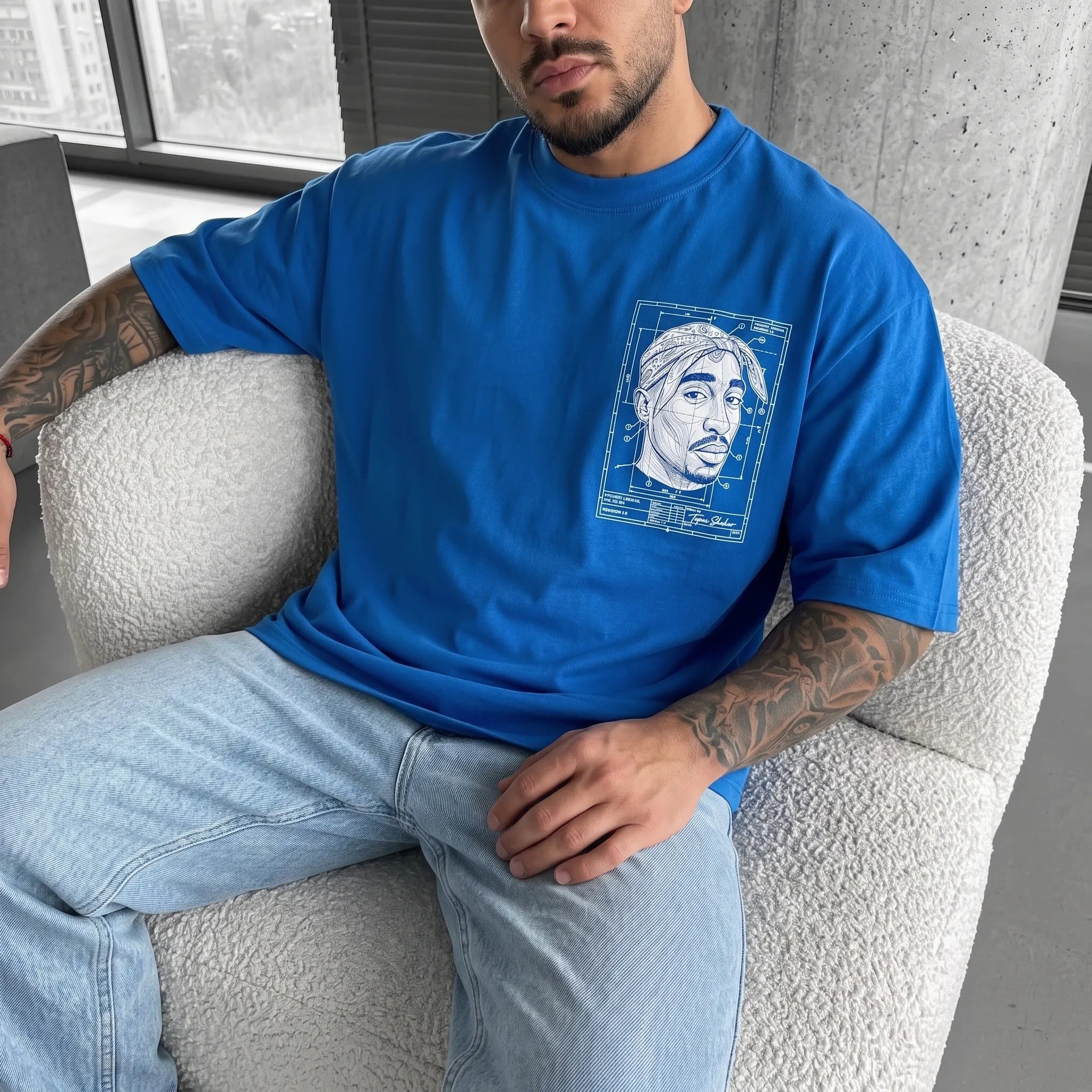Unisex West Coast Legend Print Short-Sleeve T-Shirt