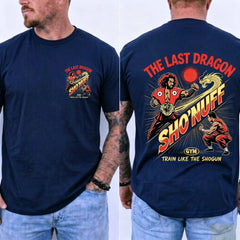 Train Like The Shogun Front & Back Print Men Casual Graphic T‑Shirt