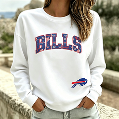 Women's Football Fan Graphic Crewneck Sweatshirt