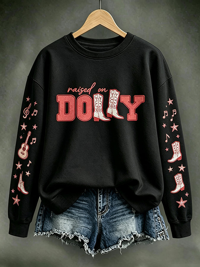 Women'S Commemorative Printed Round Neck Sports Shirt