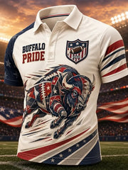 Men's Vintage Buffalo Football Polo Shirt