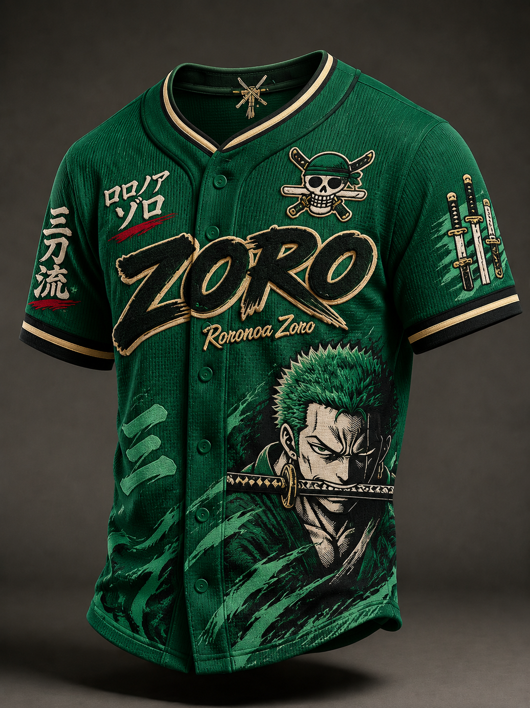 Men's Anime Graphic Baseball Jersey Shirt
