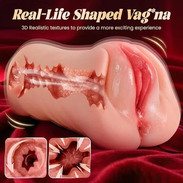 Lust 3-in-1 Vibrating Pocket Pussy – 10 Suction + 10 Vibration Modes, Realistic Vagina, Tight Anal & Blowjob Stroker for Men