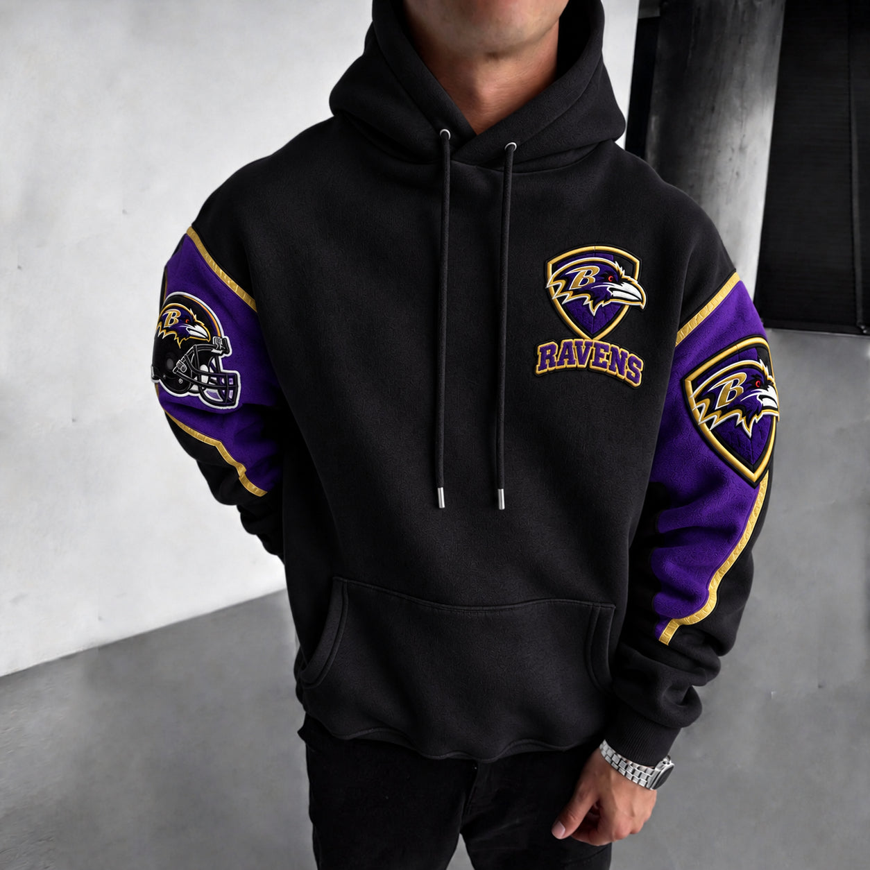 Rugby-print Hoodie