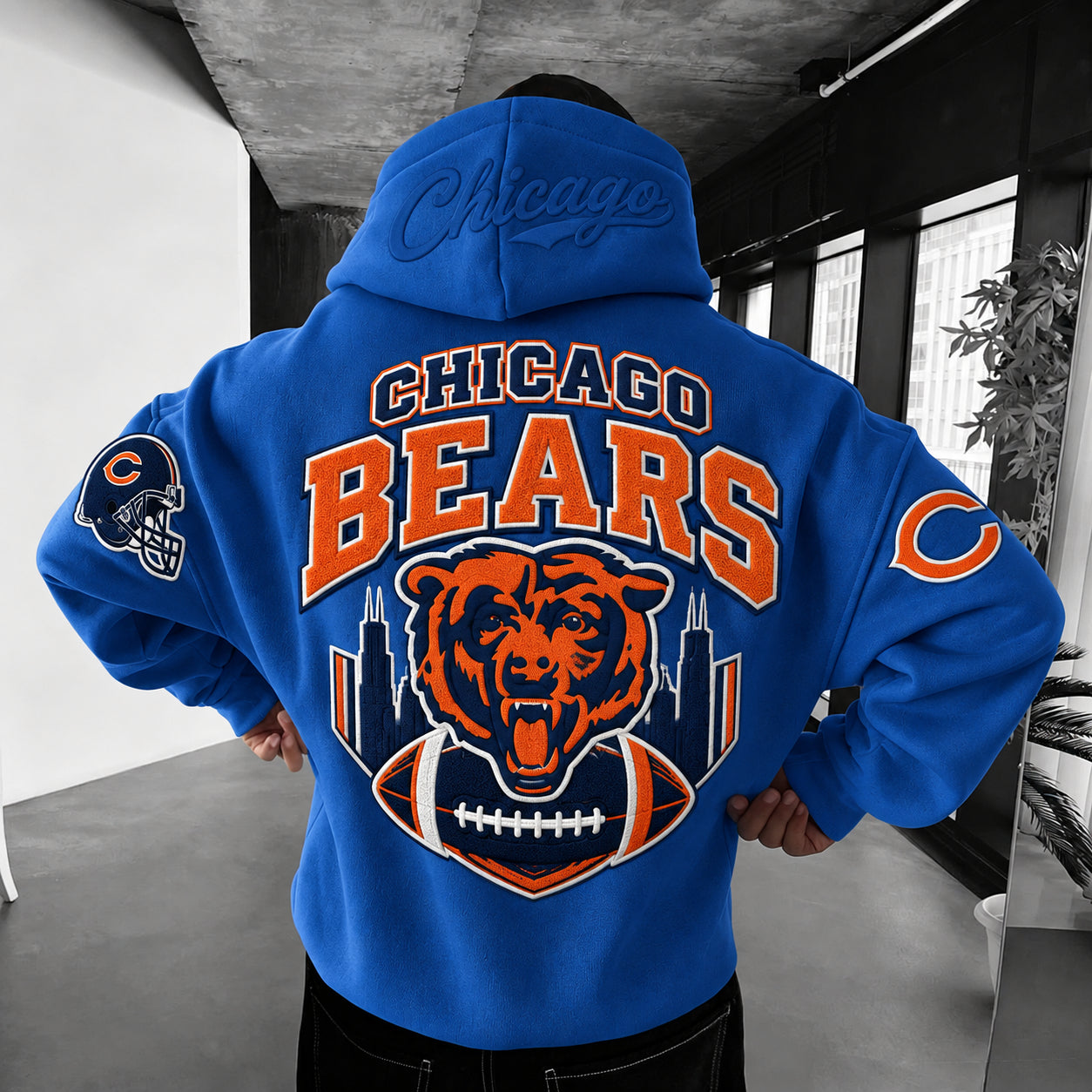 Rugby-print Hoodie