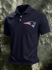 Men's Football Print Polo Shirt