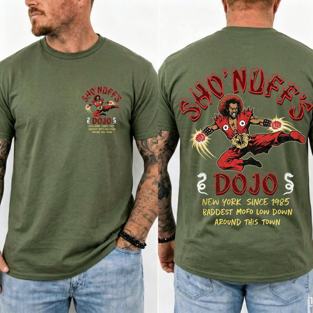 Sho' Nuff's Dojo Double‑Sided Graphic T‑Shirt Retro Movie Tee