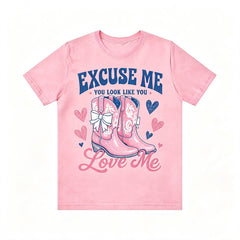 Western Cowgirl Love Quote Cowboy Boots Graphic Tee