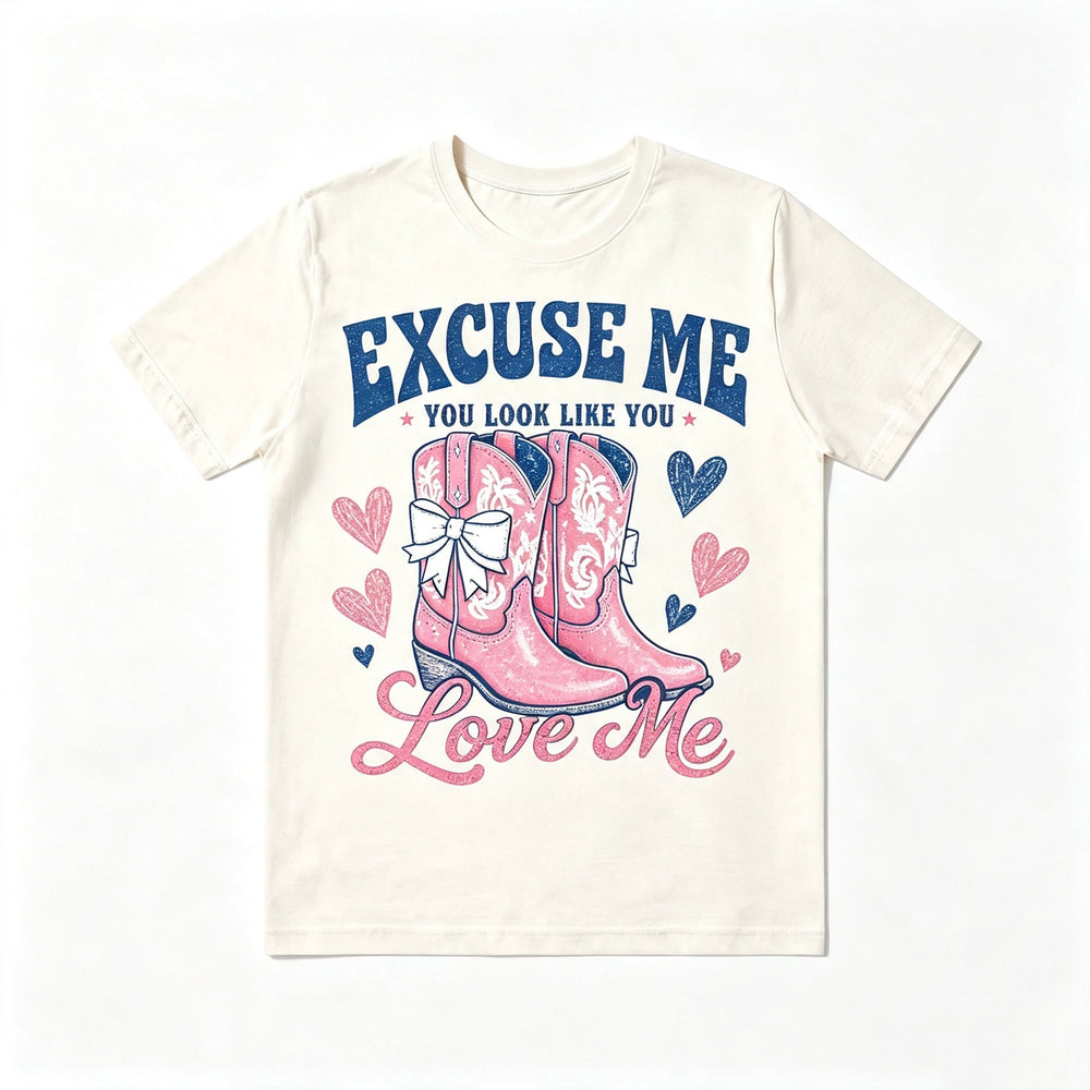 Western Cowgirl Love Quote Cowboy Boots Graphic Tee