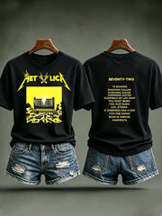 Women's Musical Tour Casual Printed Crew Neck T-shirt