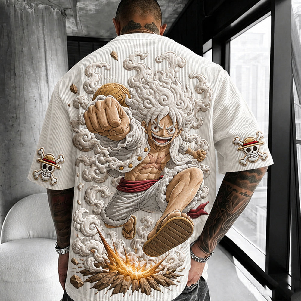 Unisex Anime-Style Retro Oversized T-Shirt
