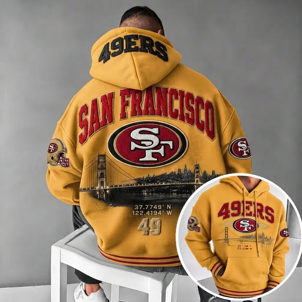 Rugby-print Hoodie