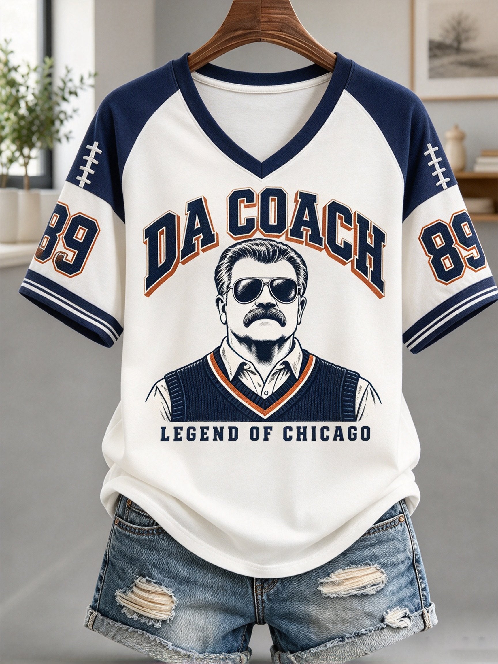 Women's Legendary Head Coach Casual Art Printed T-shirt