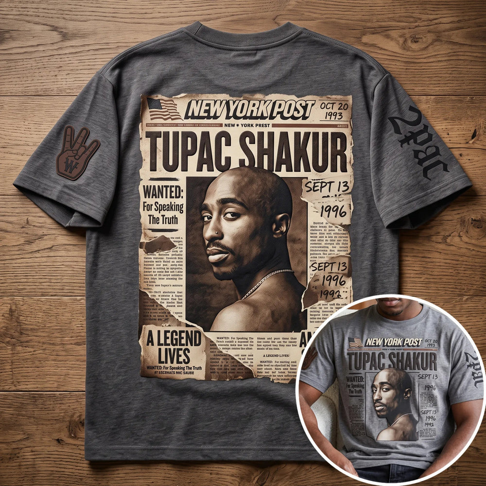 Unisex West Coast Legend Print Short-Sleeve T-Shirt