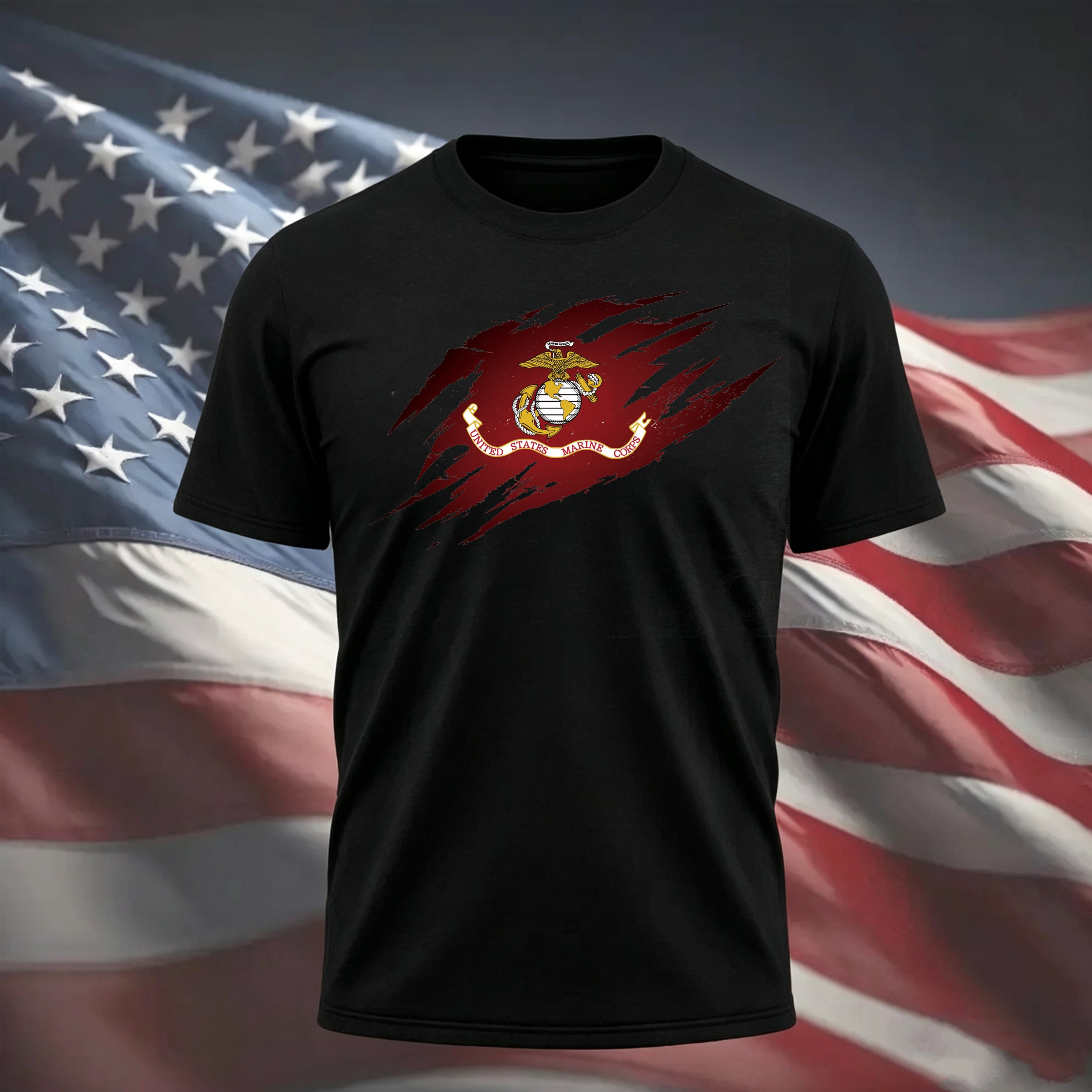 USMC Flag Tear Away T-Shirt