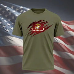 USMC Flag Tear Away T-Shirt