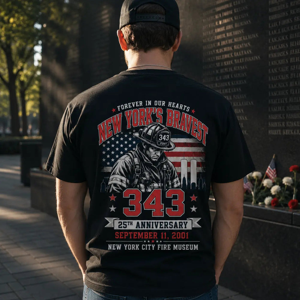 25th Anniversary Firefighter Tribute T Shirt