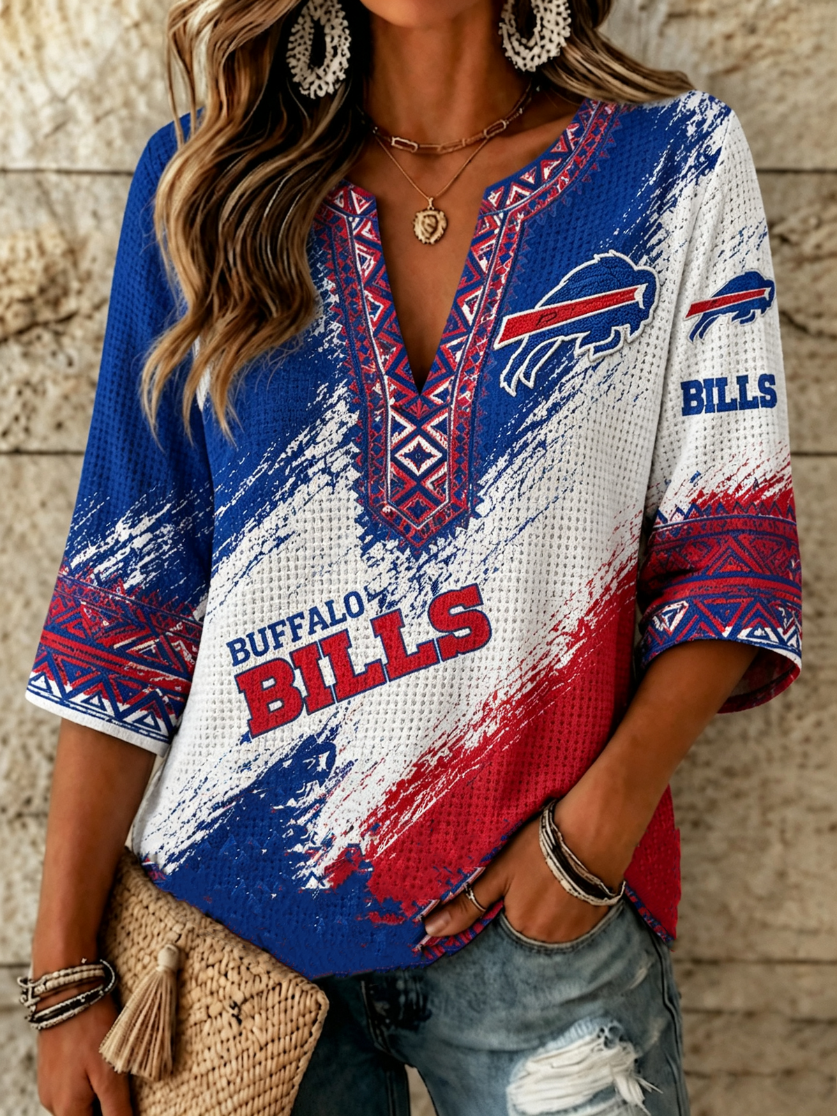 Women's Football Print Shirt