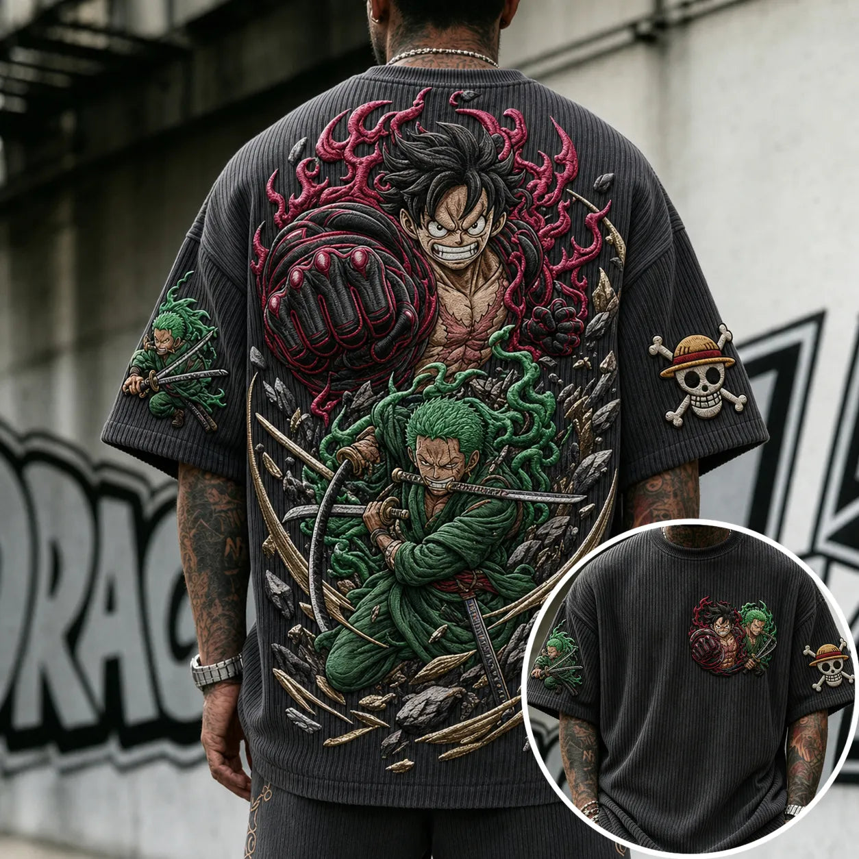 Unisex Anime-Style Retro Oversized T-Shirt
