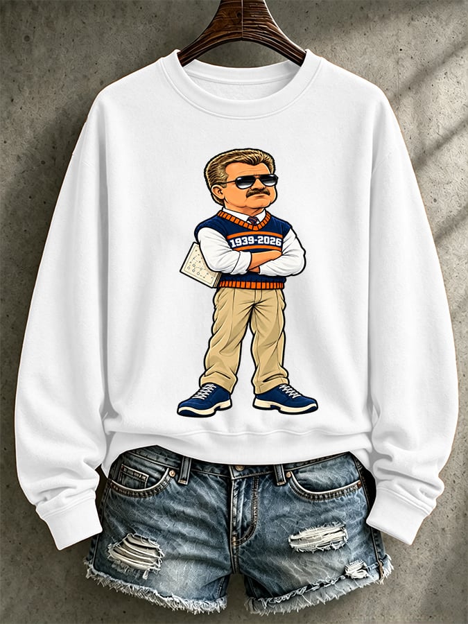 Women's Casual Printed Long-Sleeve Sweatshirt