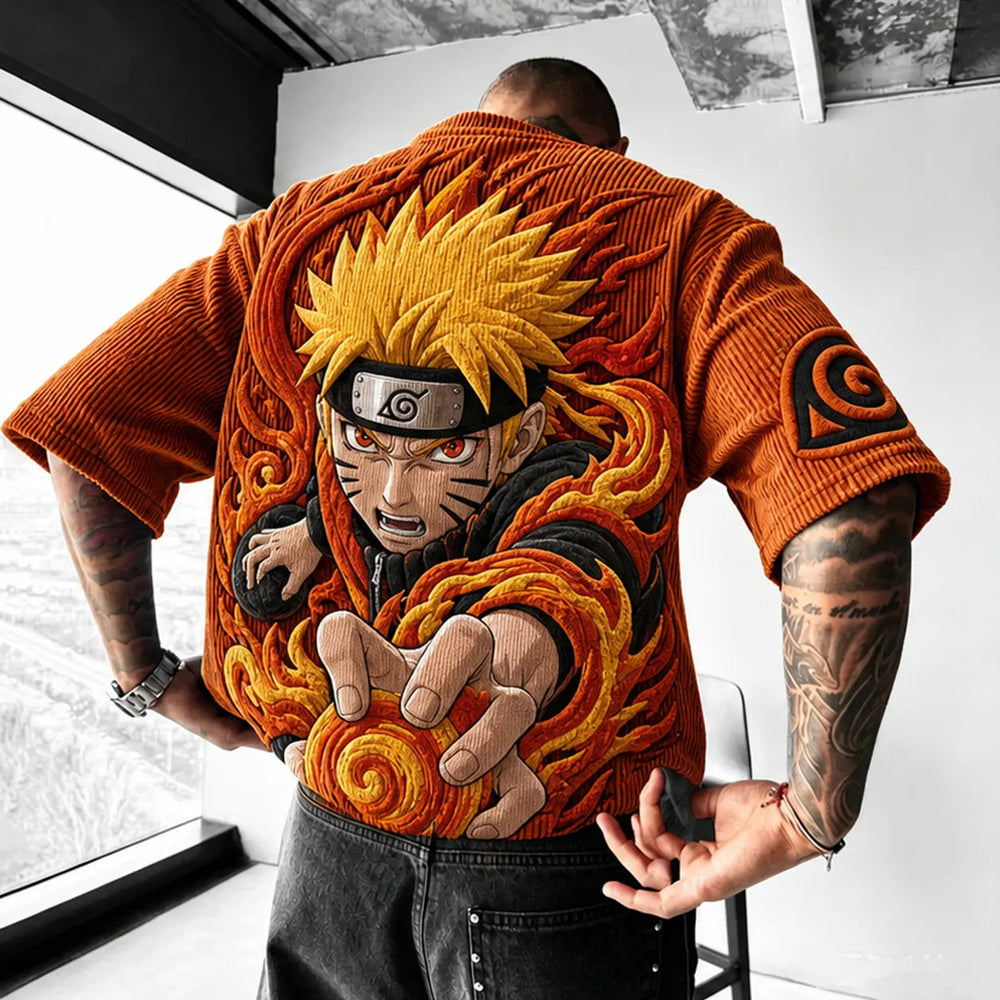 Unisex Anime-Style Retro Oversized T-Shirt