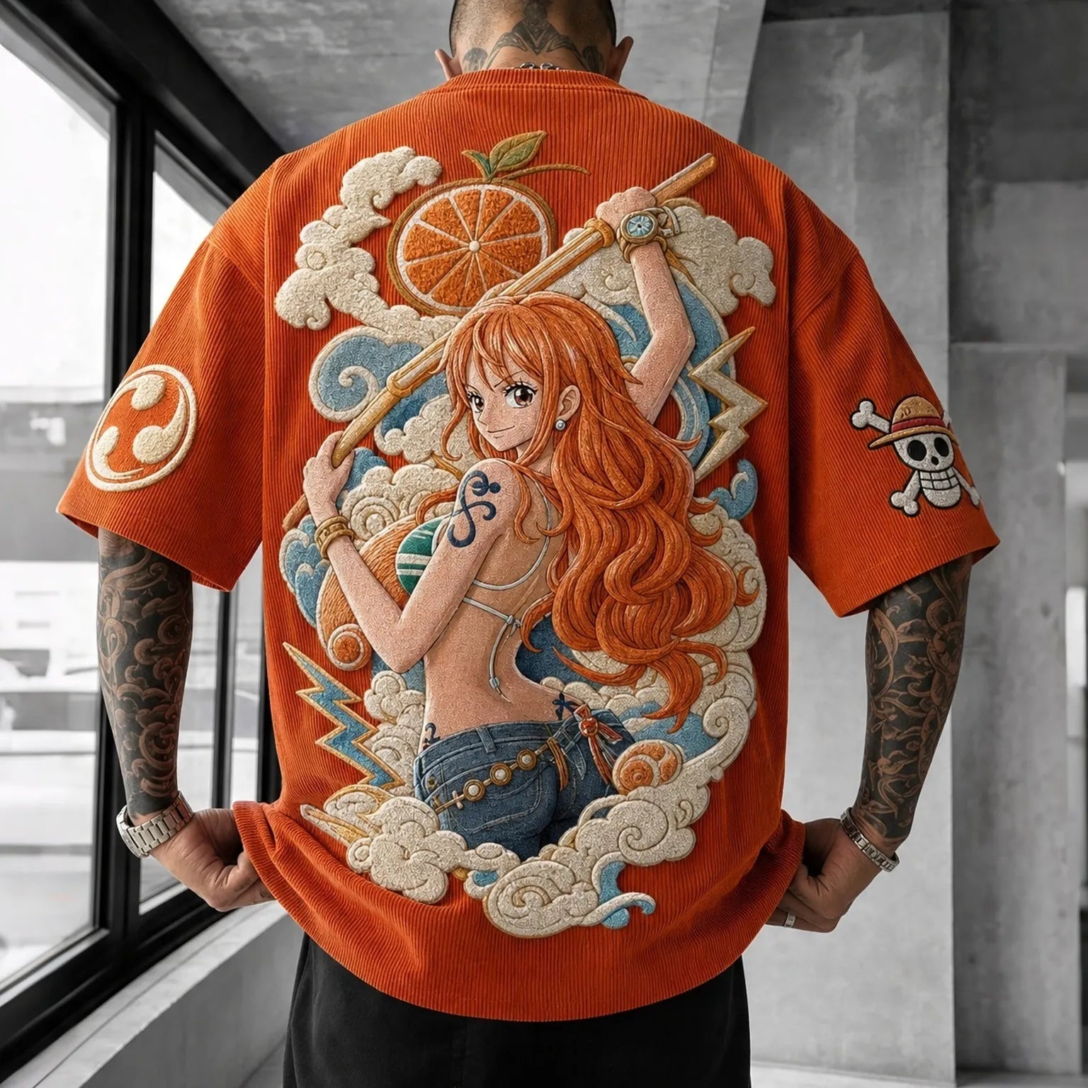 Unisex Anime-Style Retro Oversized T-Shirt