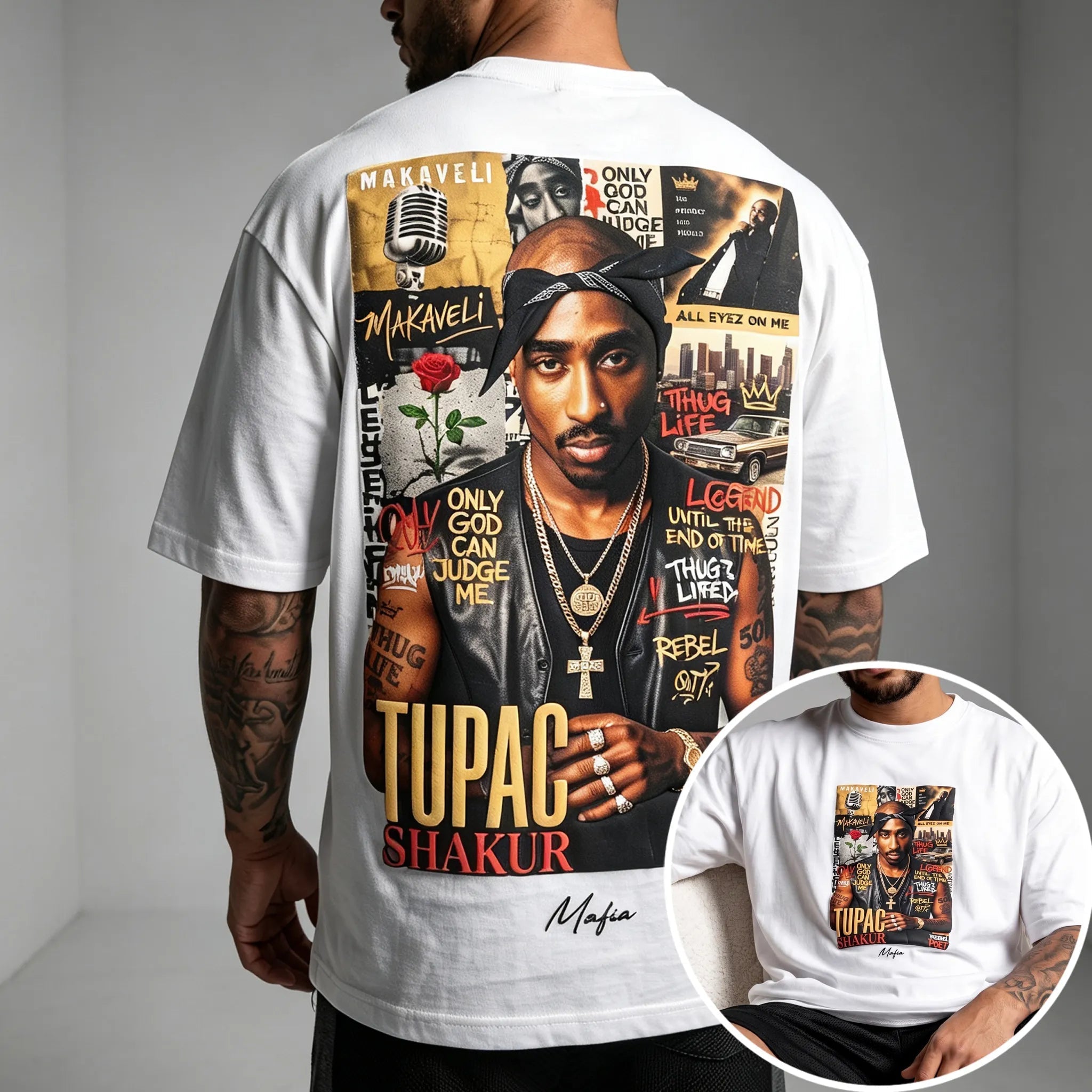 Unisex West Coast Legend Print Short-Sleeve T-Shirt