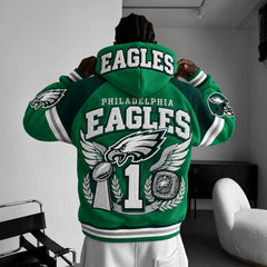 Rugby-print Hoodie
