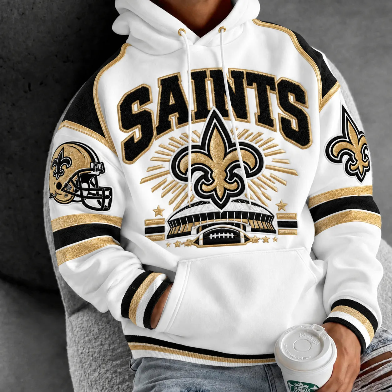 Rugby-print Hoodie