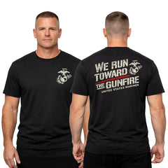 USMC “We Run Toward the Gunfire” T-Shirt