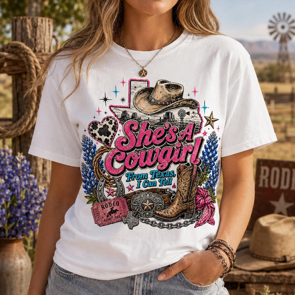 Shes from texas i can tell Unisex T-shirt