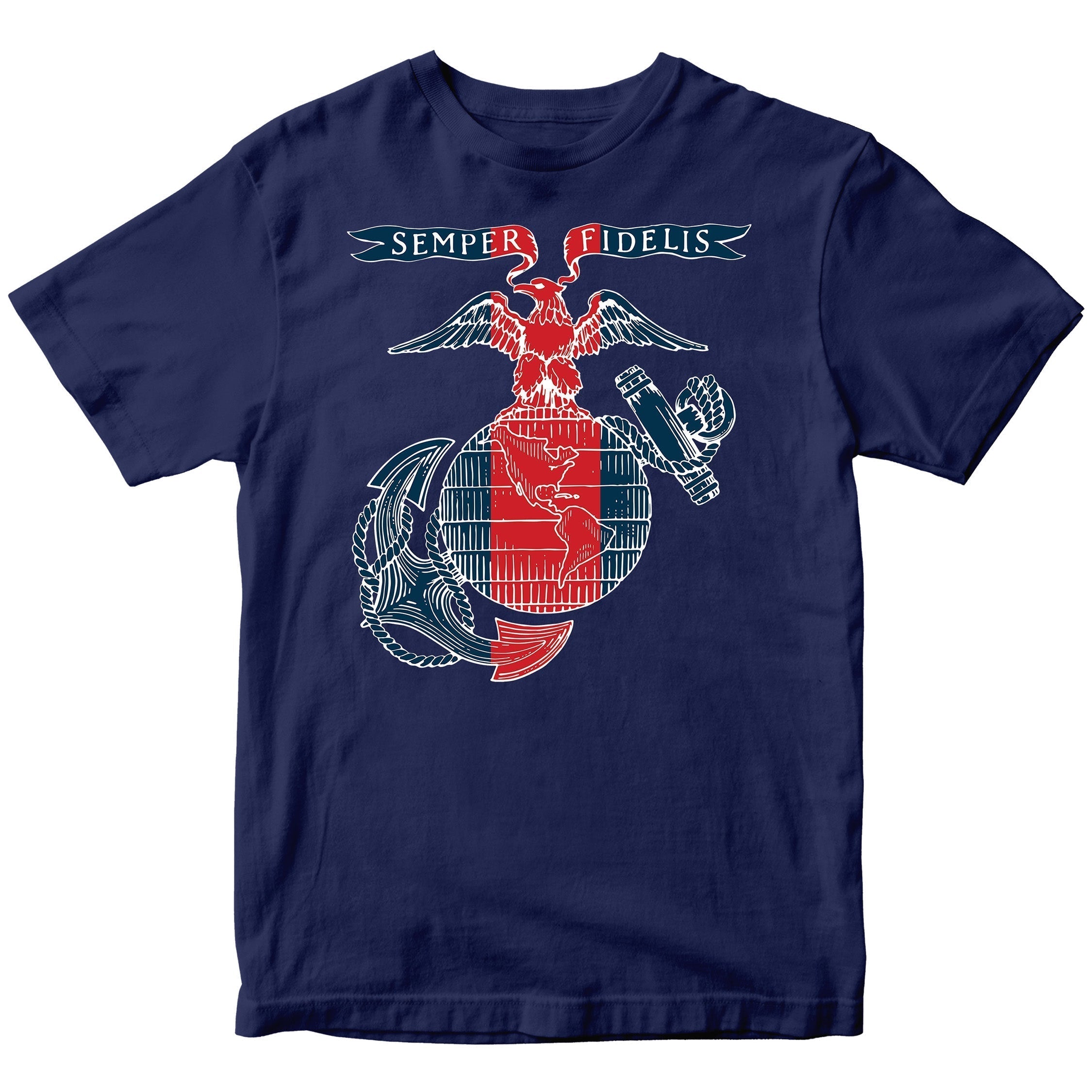 Marines Blood Stripe EGA Seal T-shirt