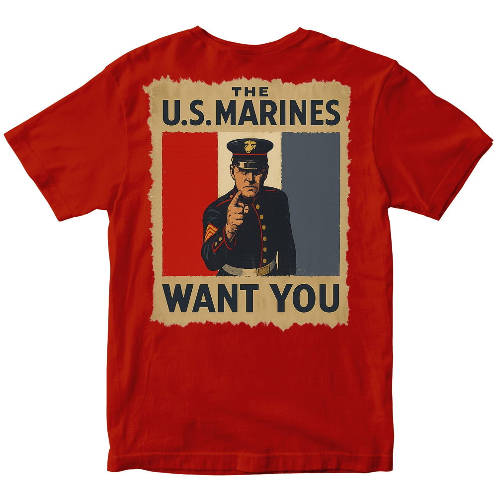 U.S. Marines "WANT YOU" Vintage Poster T-Shirt