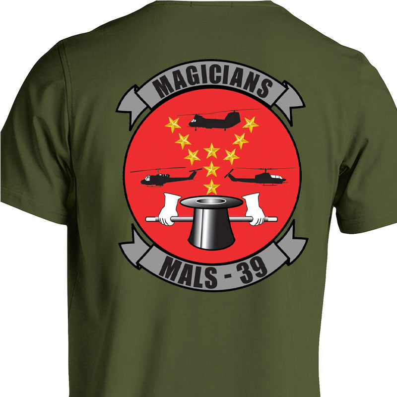 MALS-39 USMC Unit T-Shirt-(Magicians Version)