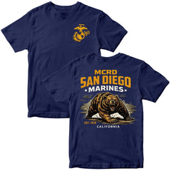 MCRD San Diego Marines Growling Bear T-Shirt